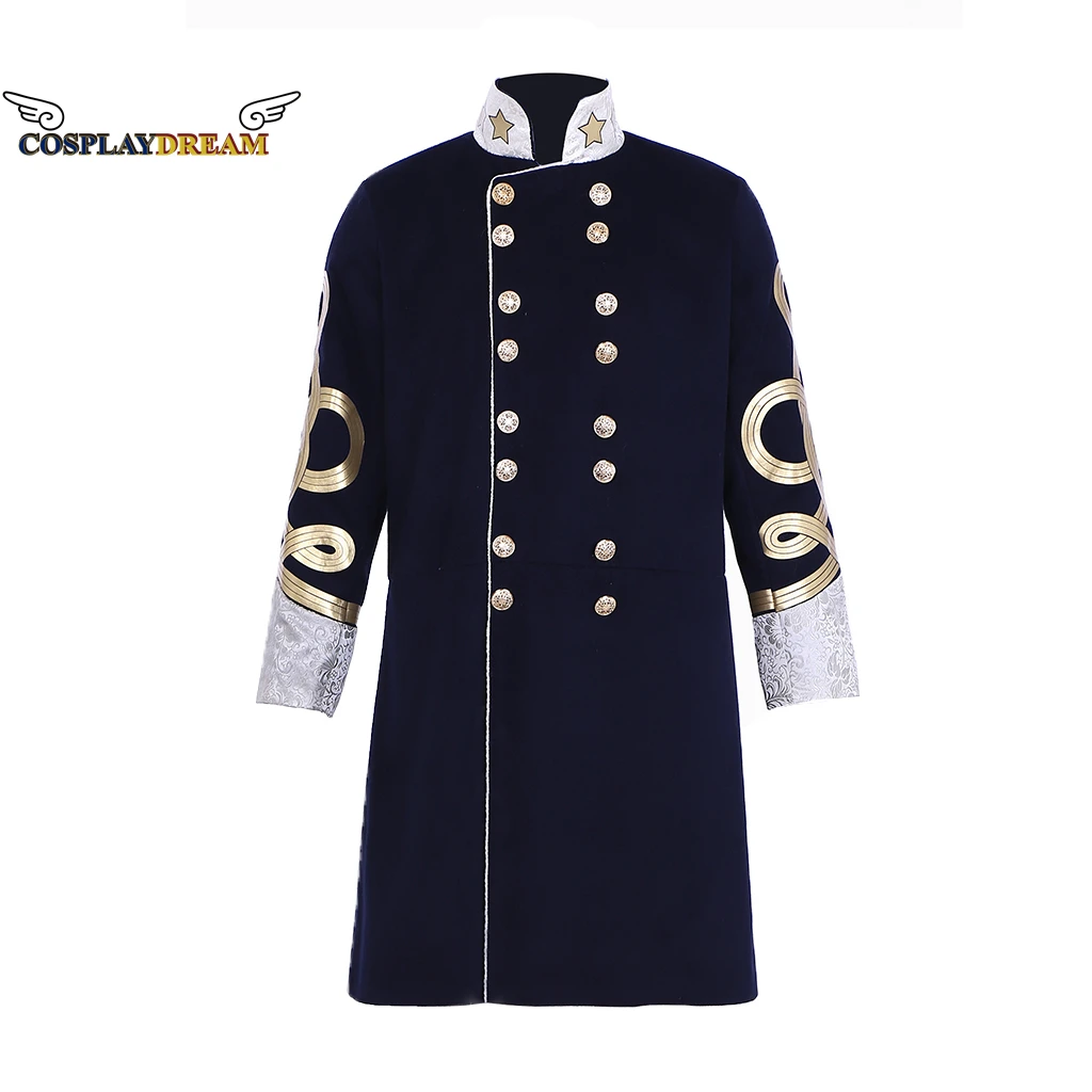 Men’s Double Breasted Uniform Jacket 17th,18th Century Military Jacket Costume Uniform For Adult embroidery craft Long Coat