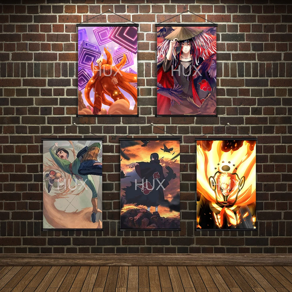 

Japanese Anime Naruto Pictures Prints For Bedroom Creative Cool Posters Scroll Decoration Chambre Dormitory Wall Art Mural Gift