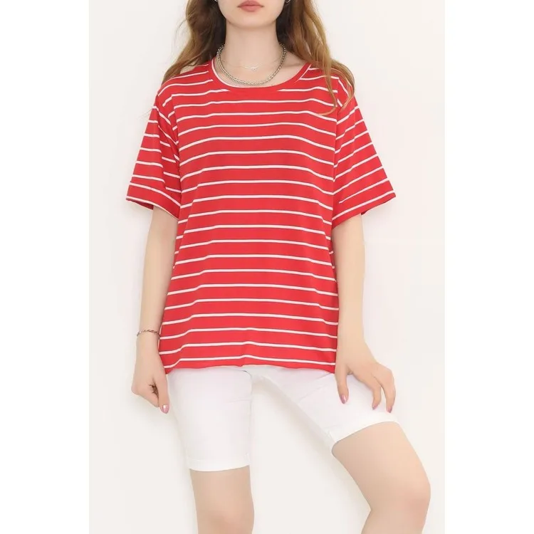İpek Yolu Полосатая футболка Красно-белая 9173.1567.