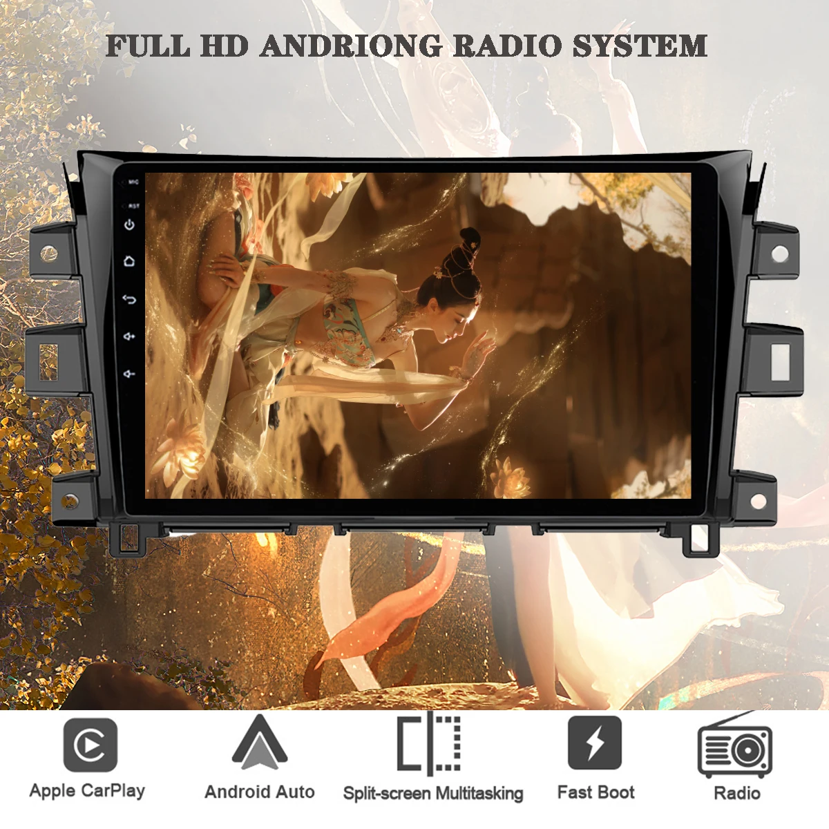 

Octa Core Android 12 автомобильное Авторадио Видео DVD плеер с 4G WIFI Музыка Аудио A/V Gps монитор для Nissan Navara NP300 2014 + DAB
