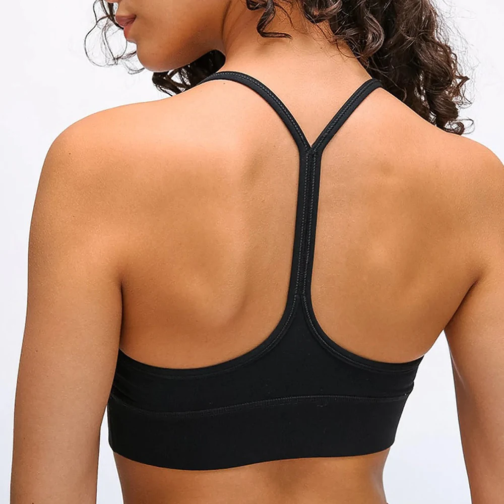 Lulu Bra Flow Y Sports Bra Woman Top High Quality Bras Quick Drying Top Designed for Yoga with Pockets Removable Cups