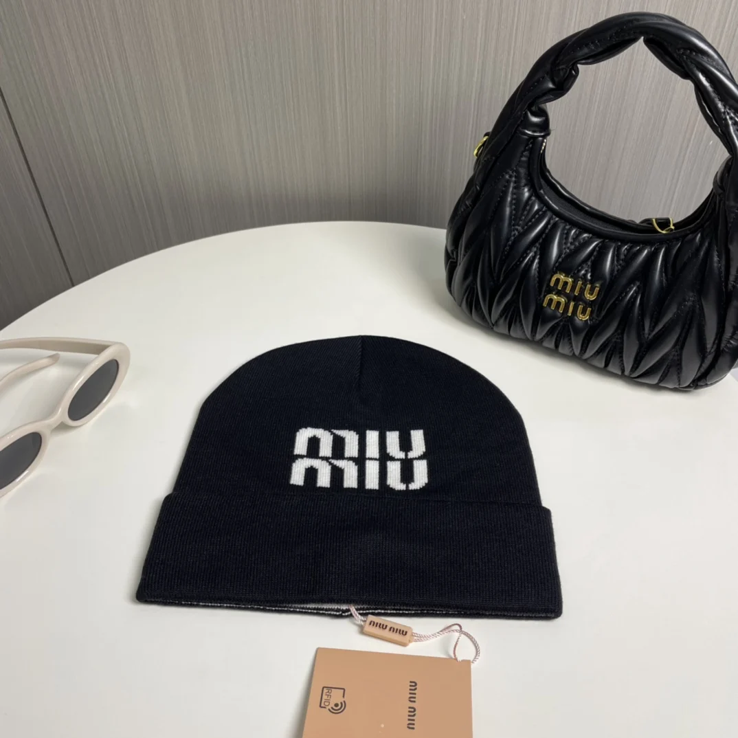 Вязаные эластичные шапки Bini Miu женские зимние теплые для мужчин Роскошные