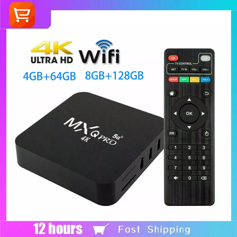 2022 MXQ PRO 4K 5G Smart TV Box Android 10.0 Quad Core S905L 4G 64GB 8G 128GB 3D HD Media Player 2.4G Wifi TVBOX Телевизионная
