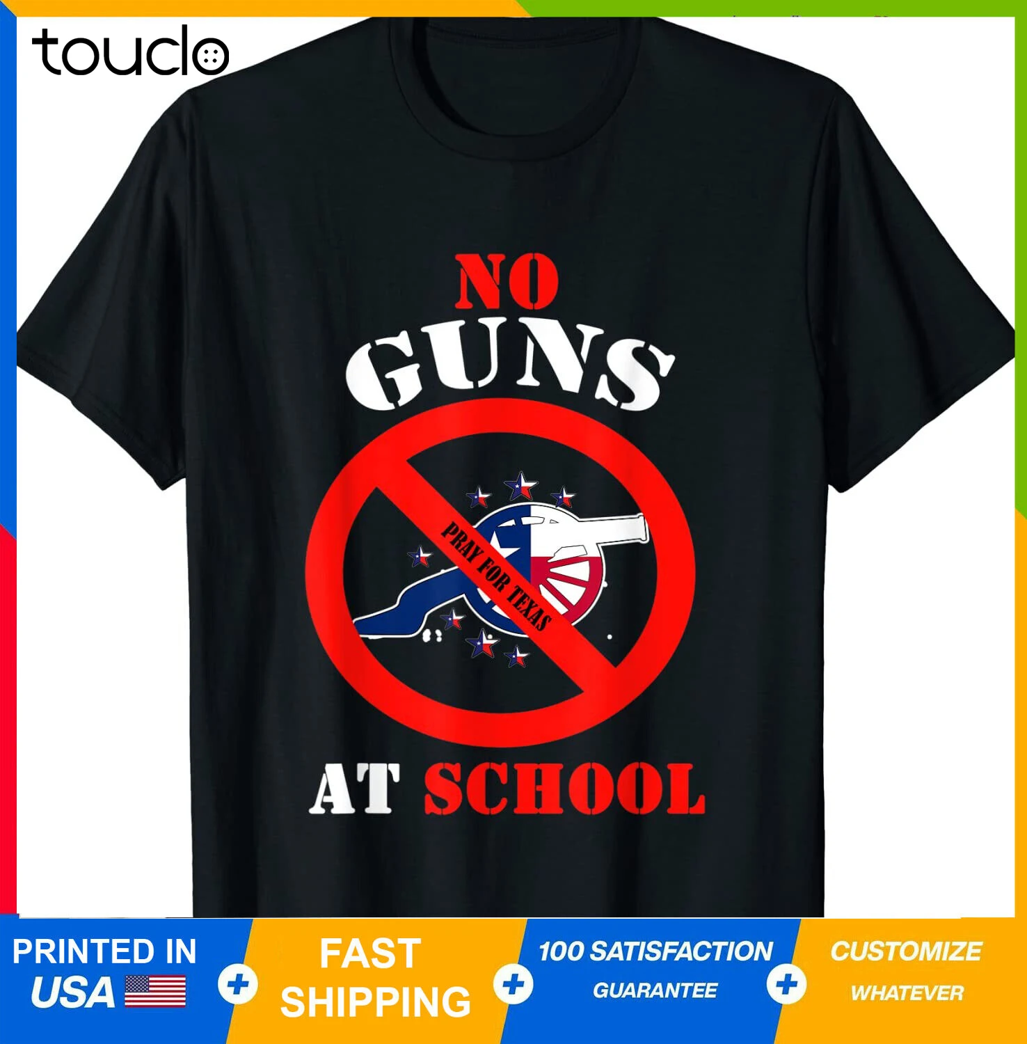 

No Guns At School Pray For Texas #Texas Strong Texas Shooting T-shirt