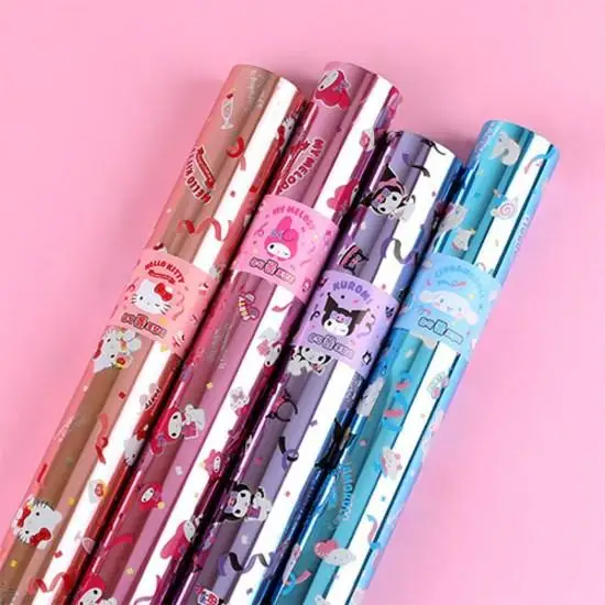 Оберточная бумага Sanrio Kuromi 53 см x 15 м фиолетовая 1 шт. популярный в Корее персонаж