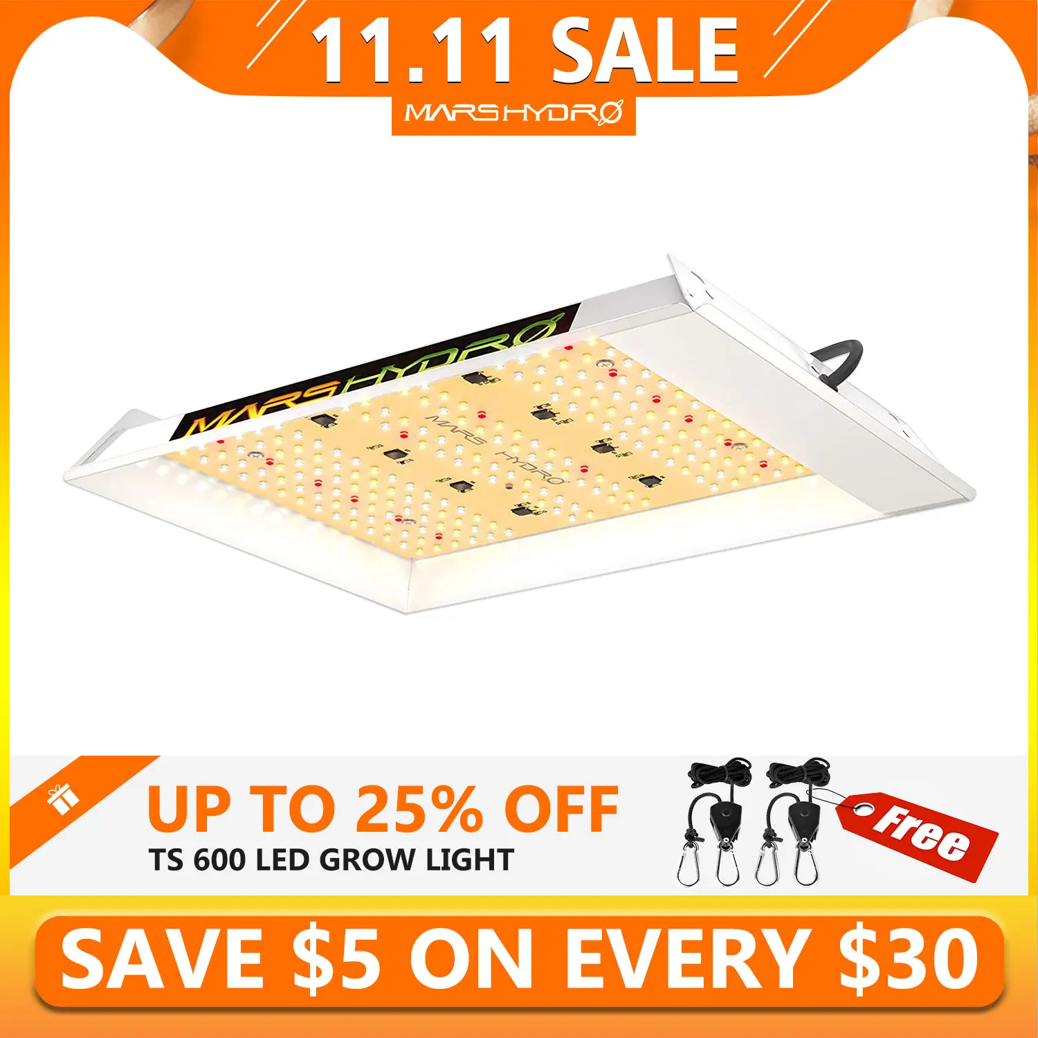 Скидка Новинка 2022! Светодиодсветильник Mars Hydro TS для гидропонных систем, 600 Вт