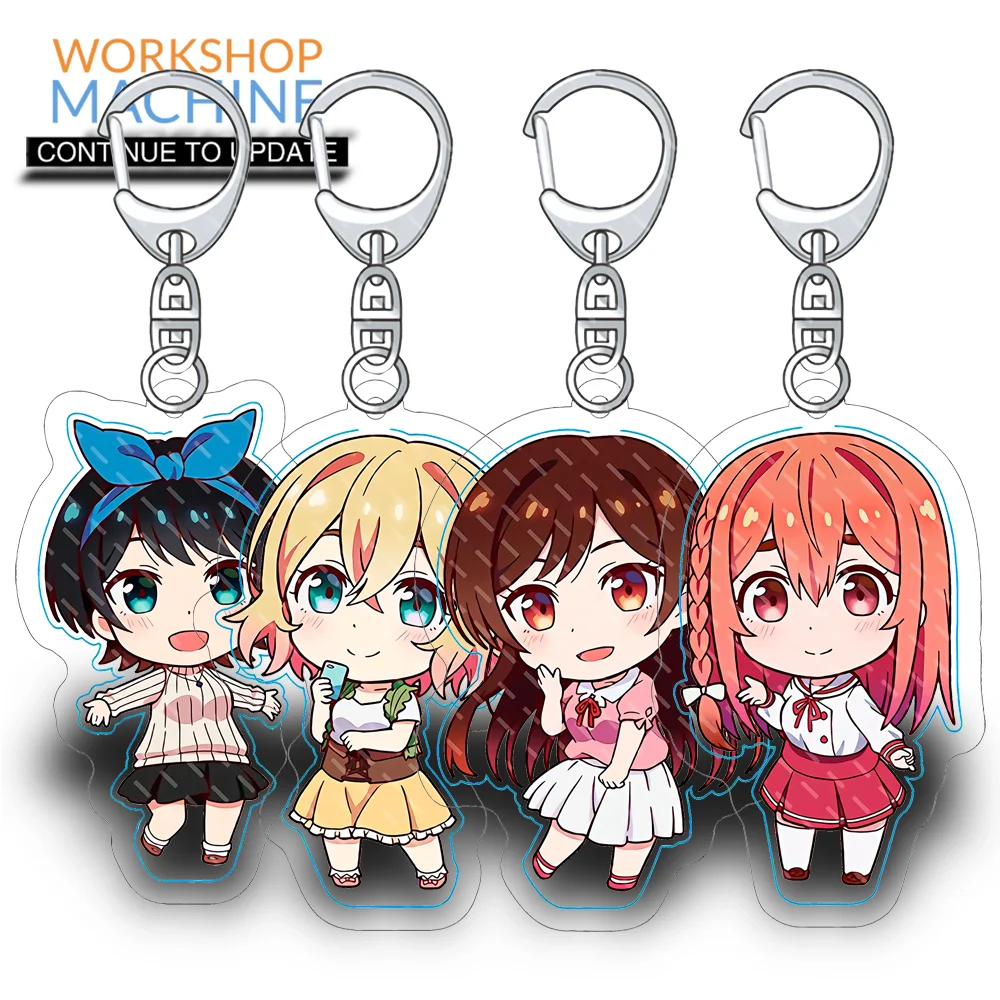 Rent A Girlfriend Free Shipping Keychain 6cm Anime Aestethic