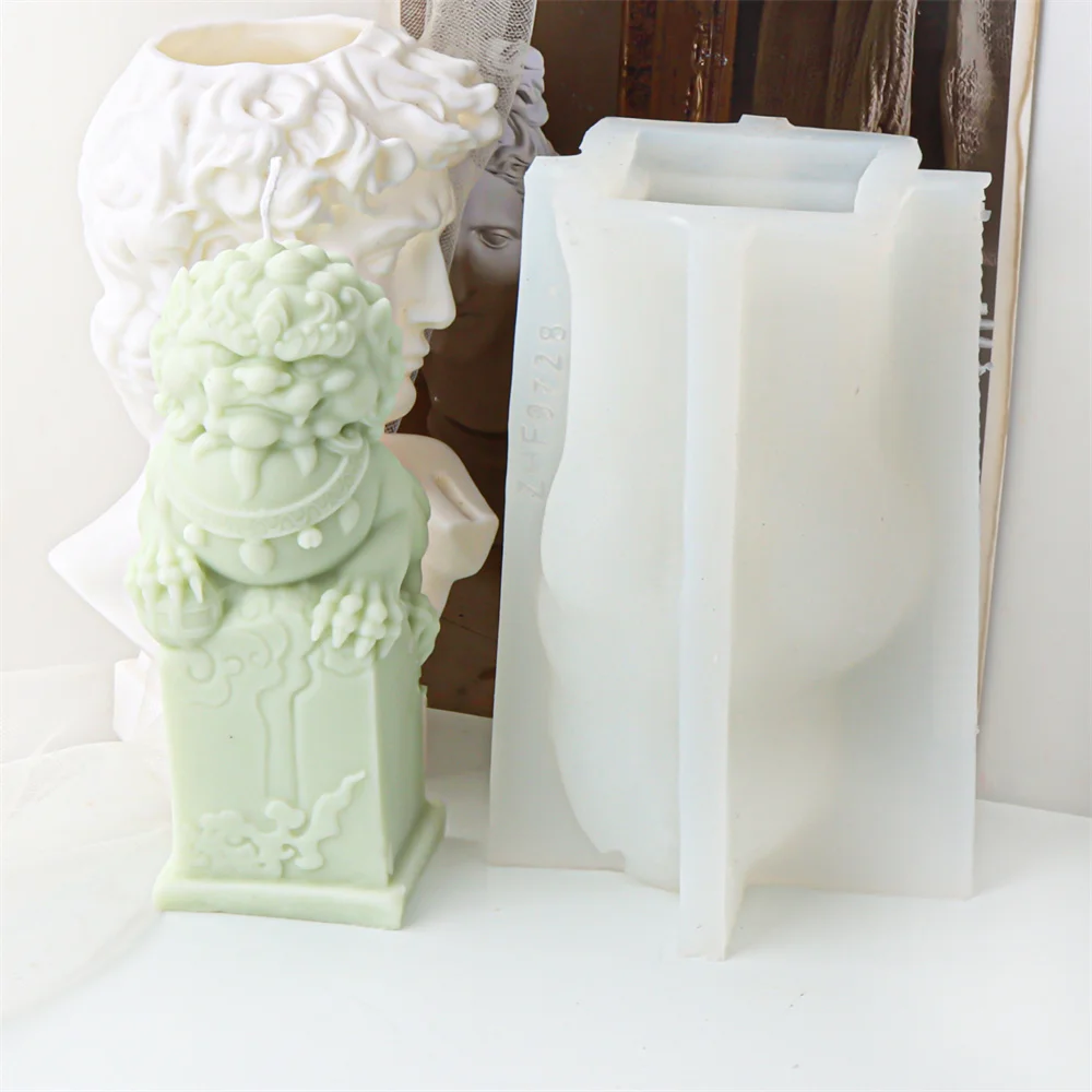 Благоприятный лев силиконовая форма для свечей китайский рекуперационная