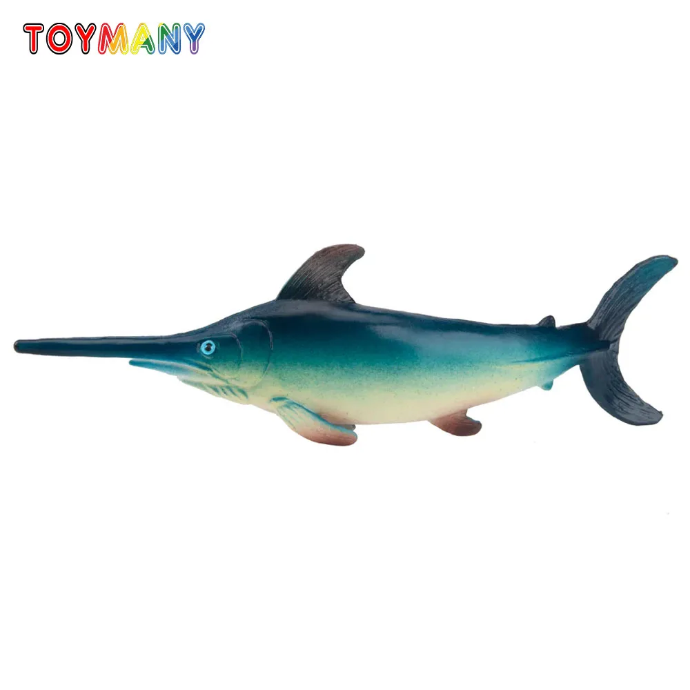 Фото Toymany реалистичные рыбки-меч океанские животные модель игрушки морская жизнь мини-фигурки для детей образовательный подарок и топперы для торта №1