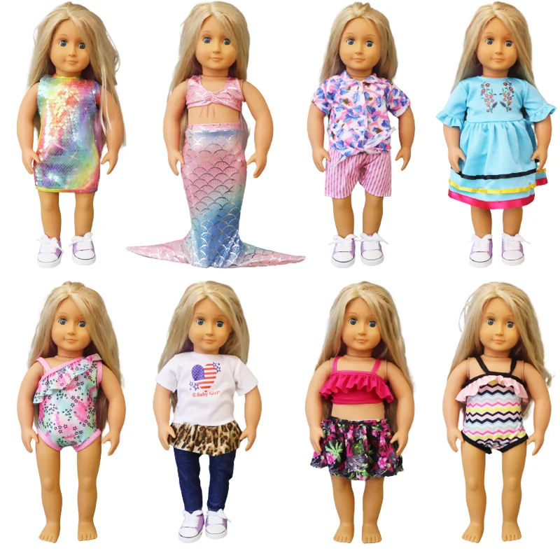 

Doll Clothes New Arrivals Doll Baby Pajamas Unicorn Kitten For 18 Inch American&43 Cm Baby New Born Reborn Doll Girls Toy