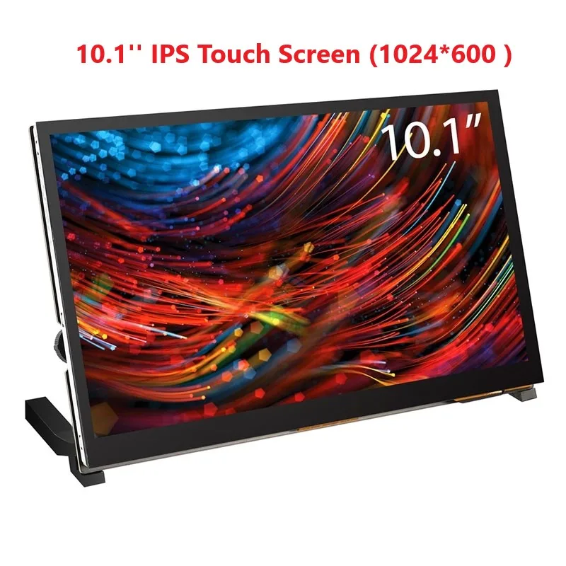 Elecrow 10.1i nch 1024*600 IPS HDMI-compatible Capacitive Touch Screen with Speaker & Stand,for Raspberry Pi 4B/ 3B+/3B,