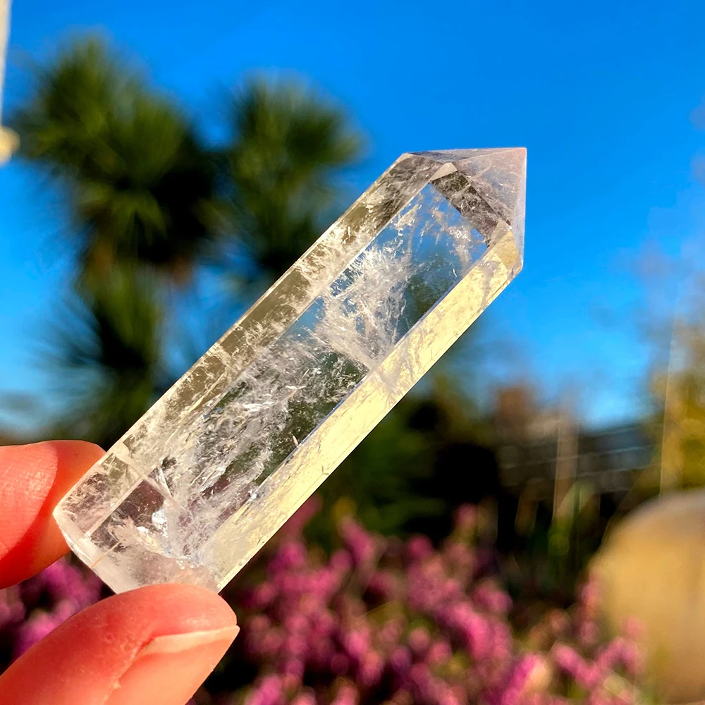 

Natural Clear Quartz Tower Point Obelisk Healing Stone 40-100mm Reiki Energy Mineral Wand Stones Home Decoration Wholesale