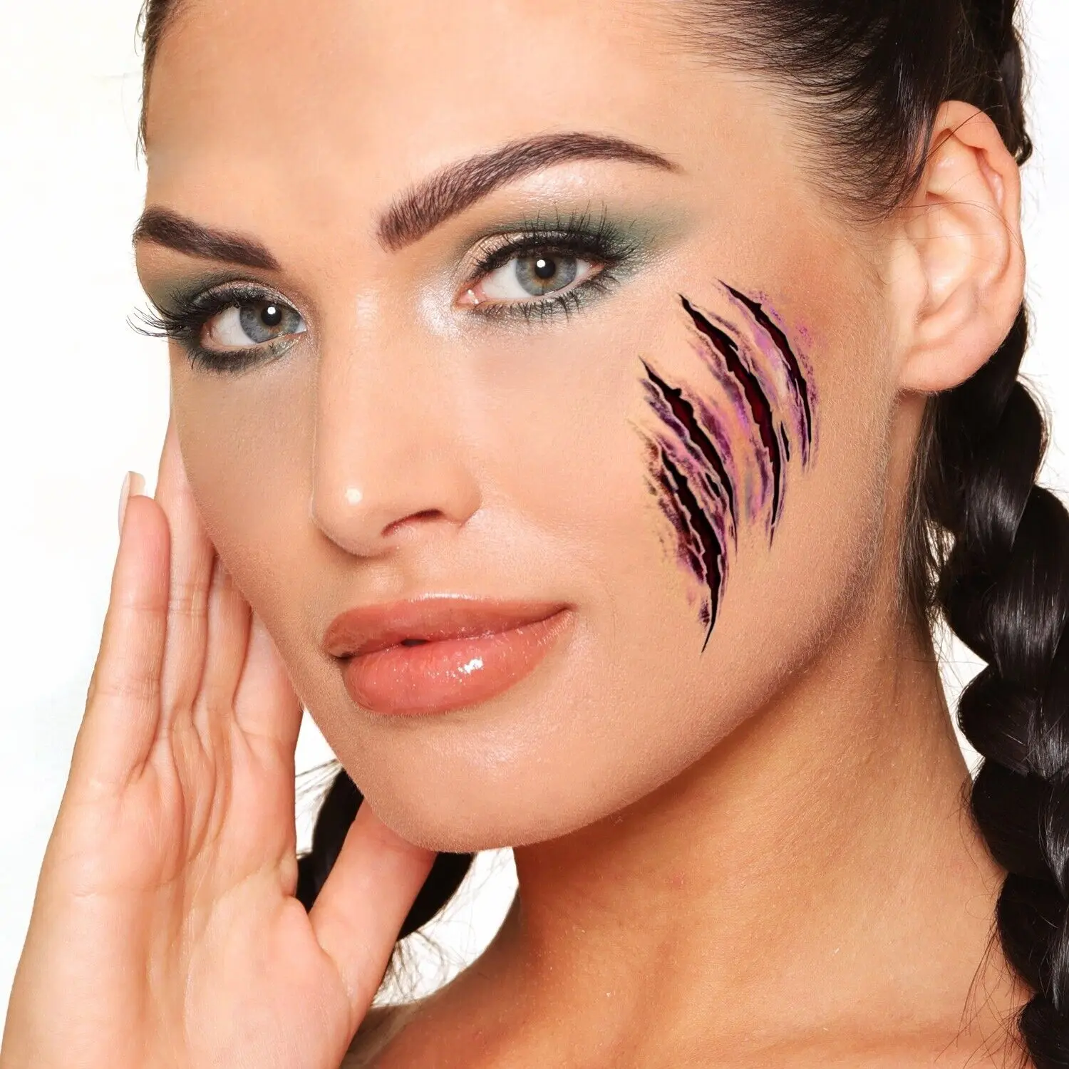 

Halloween Zombie Scars Tattoo Sticker Fake Blood Cuts Scar Wounds Werewolf