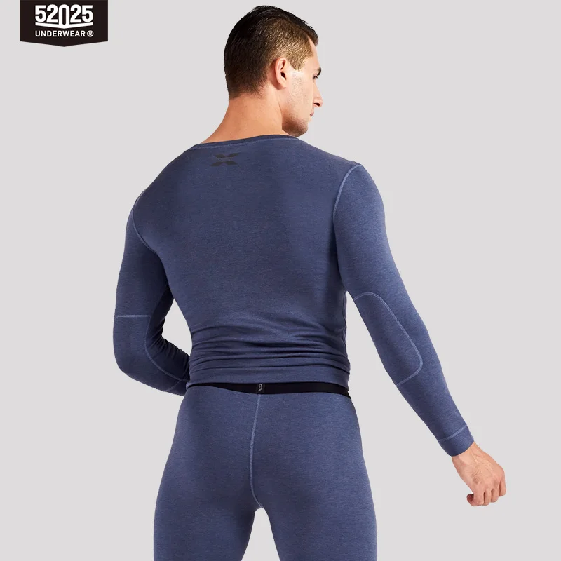 52025 Men Thermal Underwear with Cashmere Soft Warm Comfortable Premium Underwear with Panels Long Johns Men Warm Thermal Base