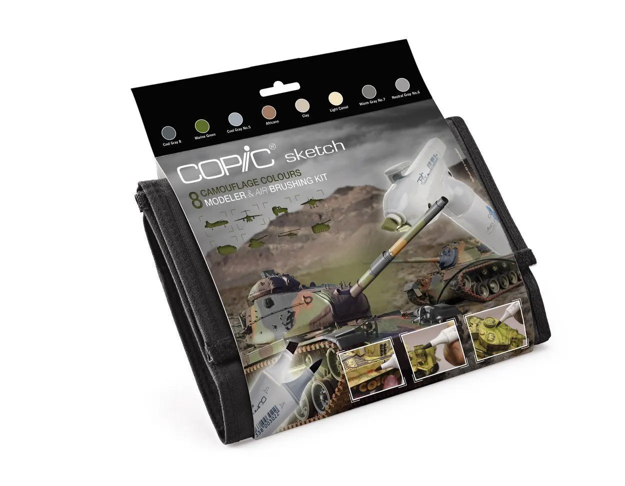 Set of markers on alcohol base Copic sketch camouflage colors 8 blender |