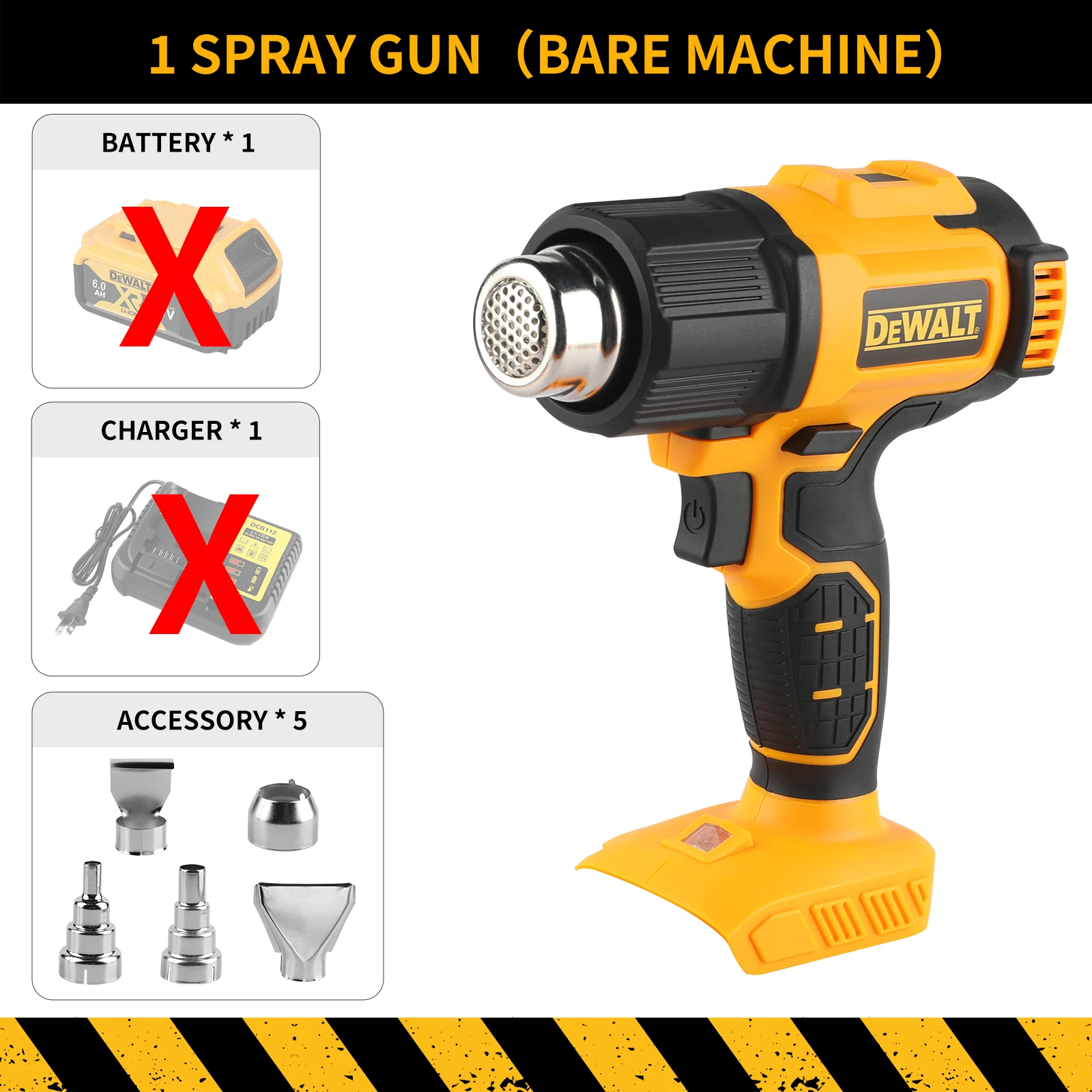 

Беспроводной термофен DEWALT DCE530 20В