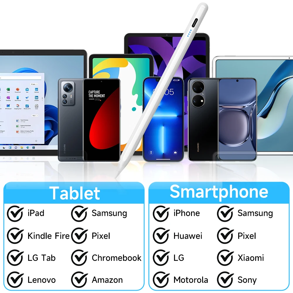 Универсальный стилус для Android IOS Windows сенсорная ручка iPad Apple карандаш Huawei Lenovo Samsung