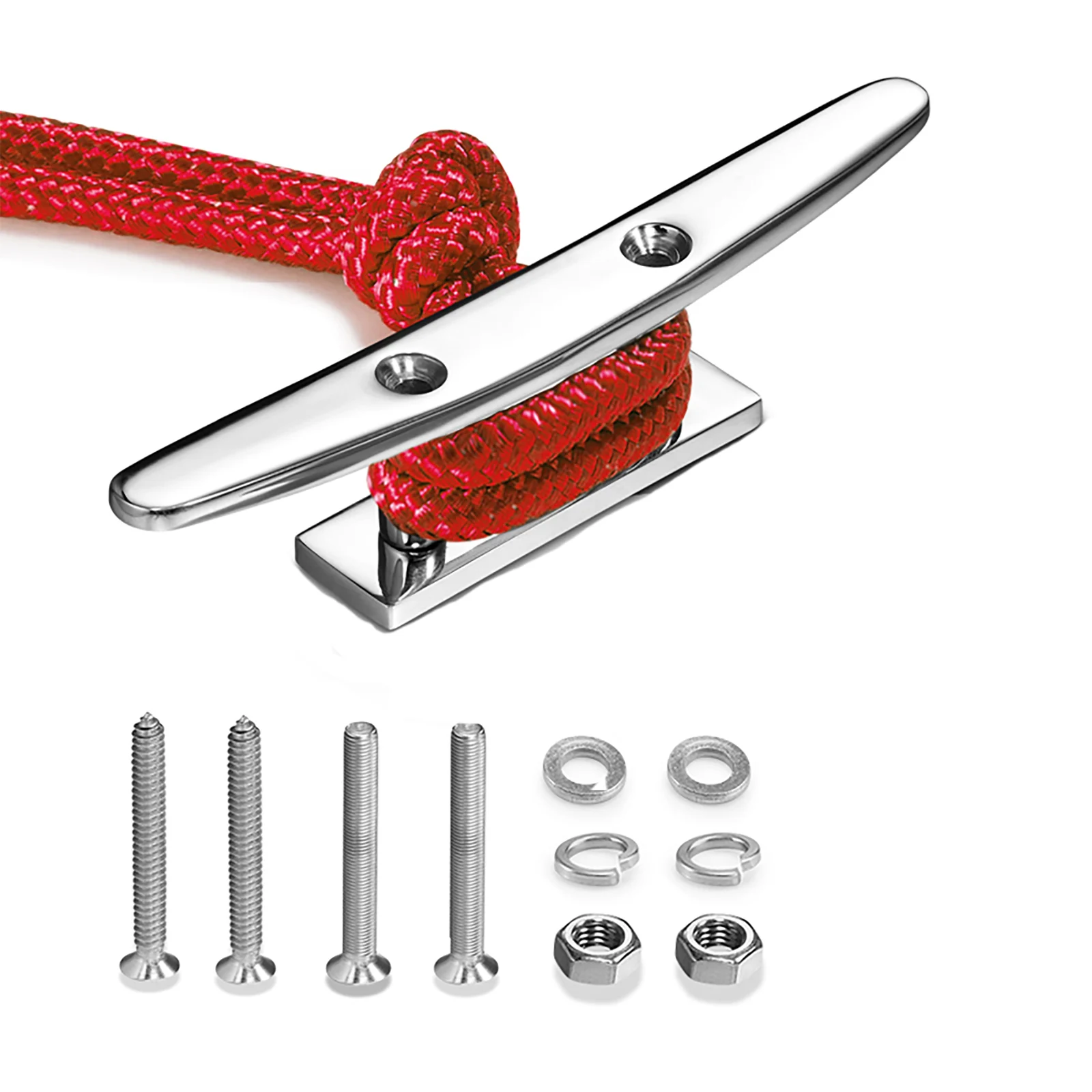 

Boat Cleat 5 Inch/12.4cm 1 Pack, Small Dock Cleat, Heavy Duty 316 Stainless Steel, Include Installation Screws