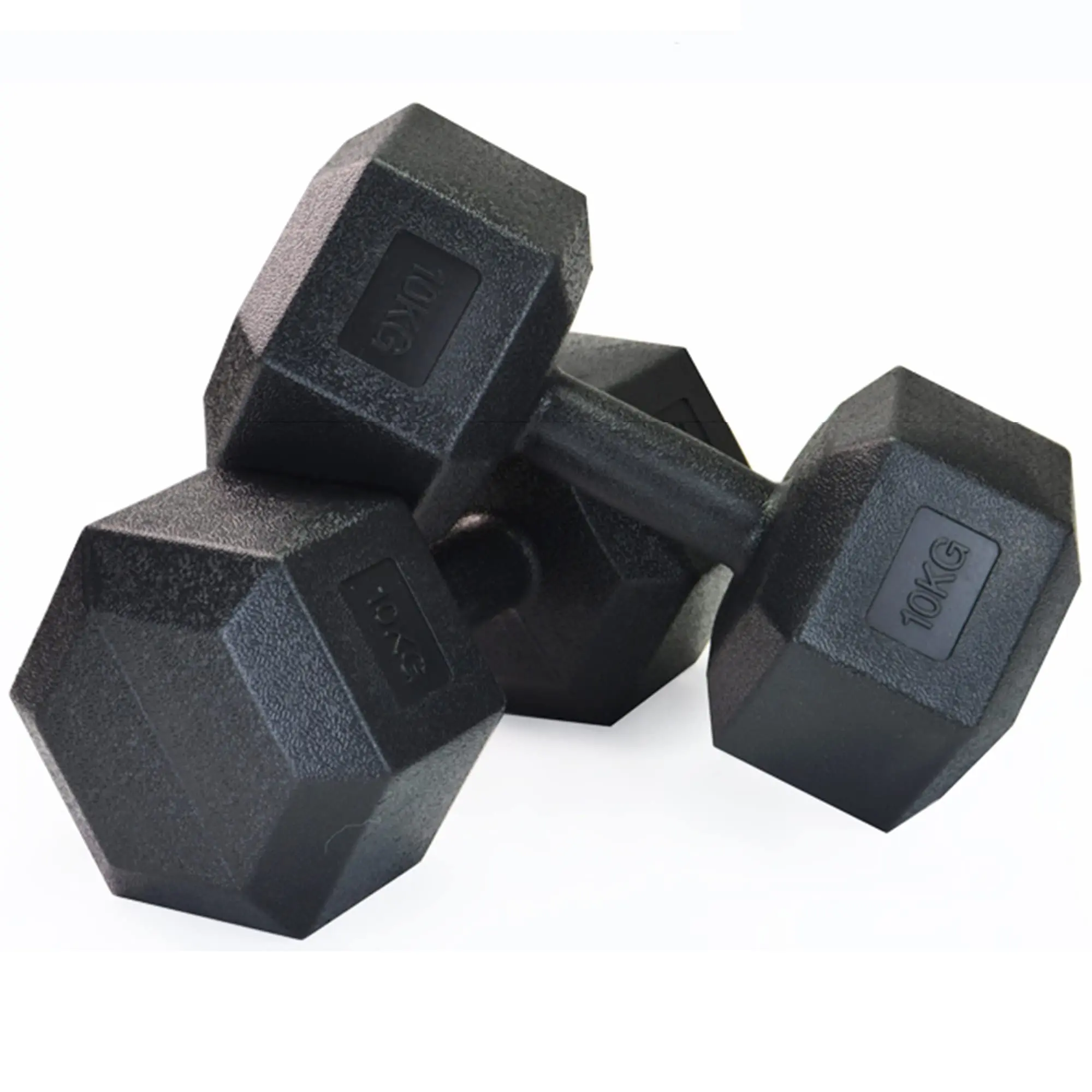 10 Kg /7.5Kg Cast Iron Hex Dumbbell, Set of 2 Fitness Equipment for Home Gym, Full Body Strength Training, Home Fitness, Weight Loss