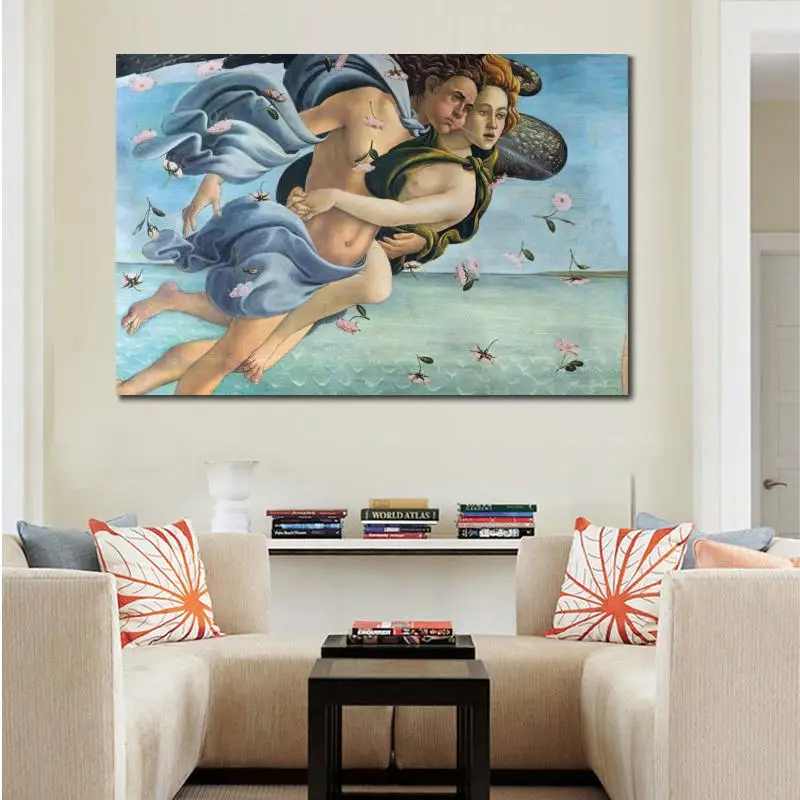 Картина маслом ручной работы холст искусство Рождение Венеры подробное