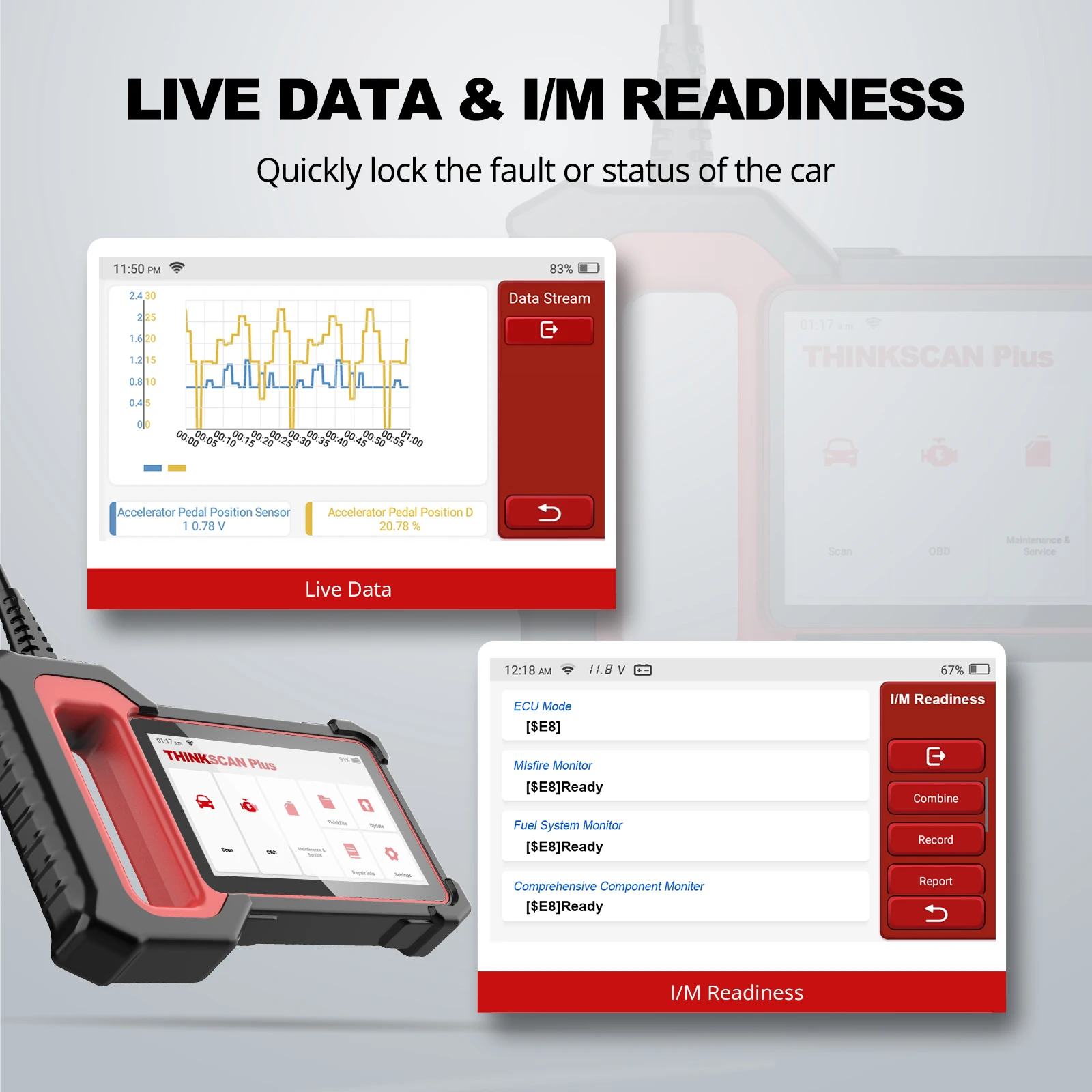 Сканер THINKCAR Thinkscan Plus S2 OBD2 Диагностический 3 системы |