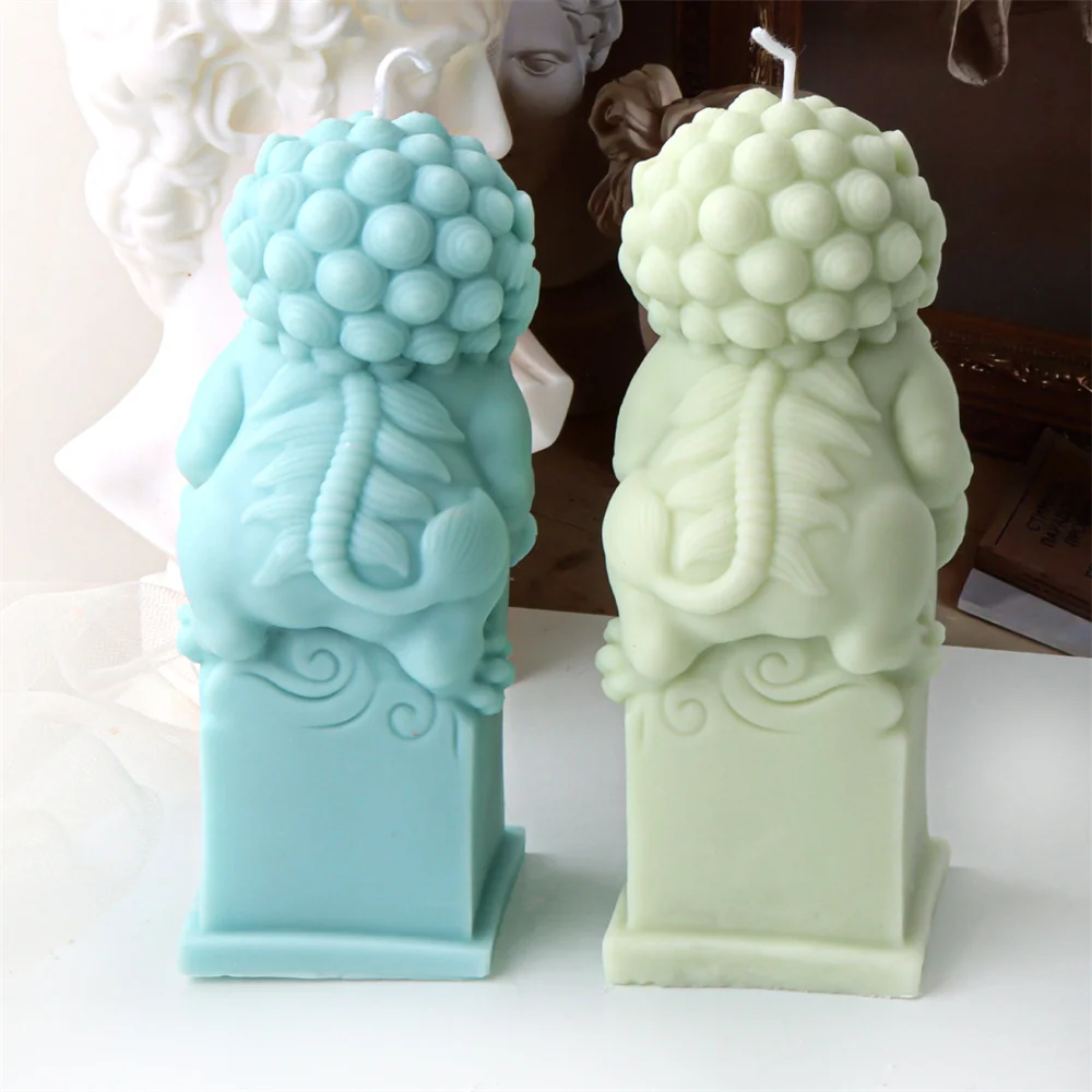 Благоприятный лев силиконовая форма для свечей китайский рекуперационная