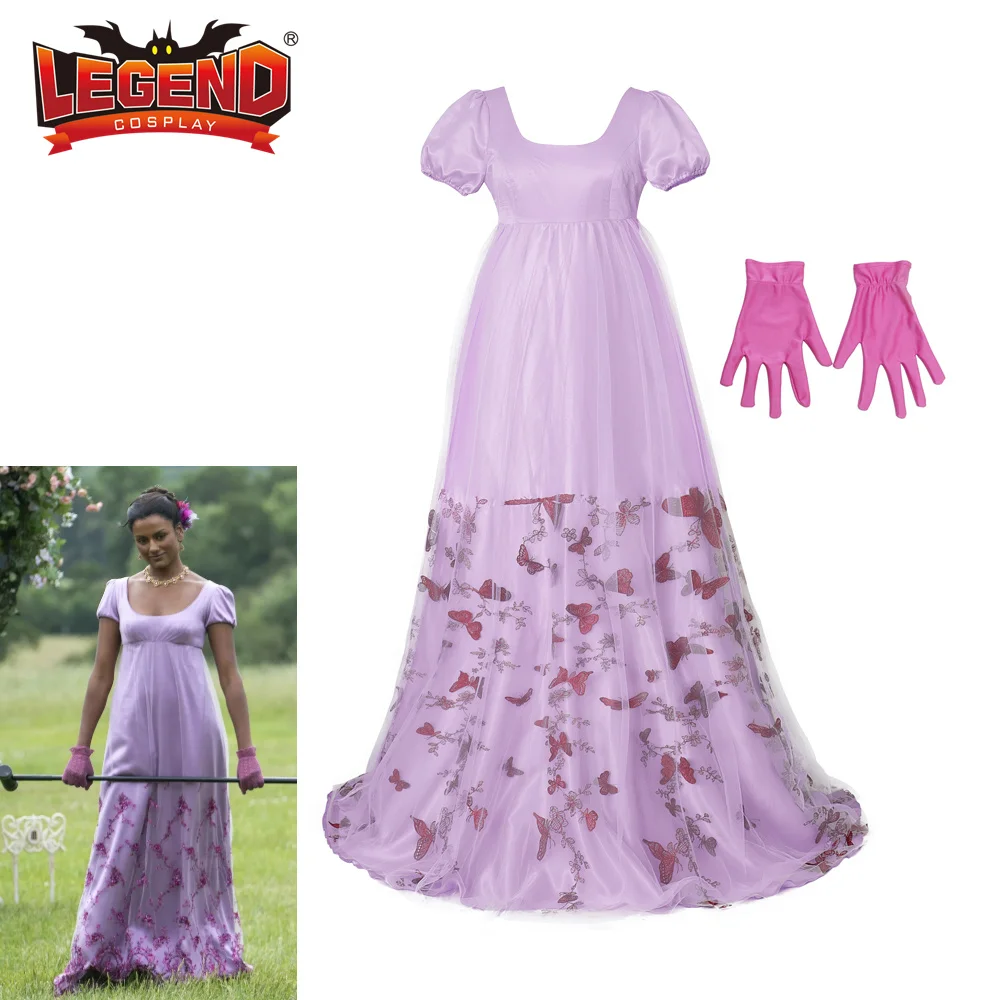 

Аварийное платье Bridgerton Kate Sharma Косплей Костюм викторианской эпохи 1920-х платье бальное платье с высокой талией Джейн костюм платье