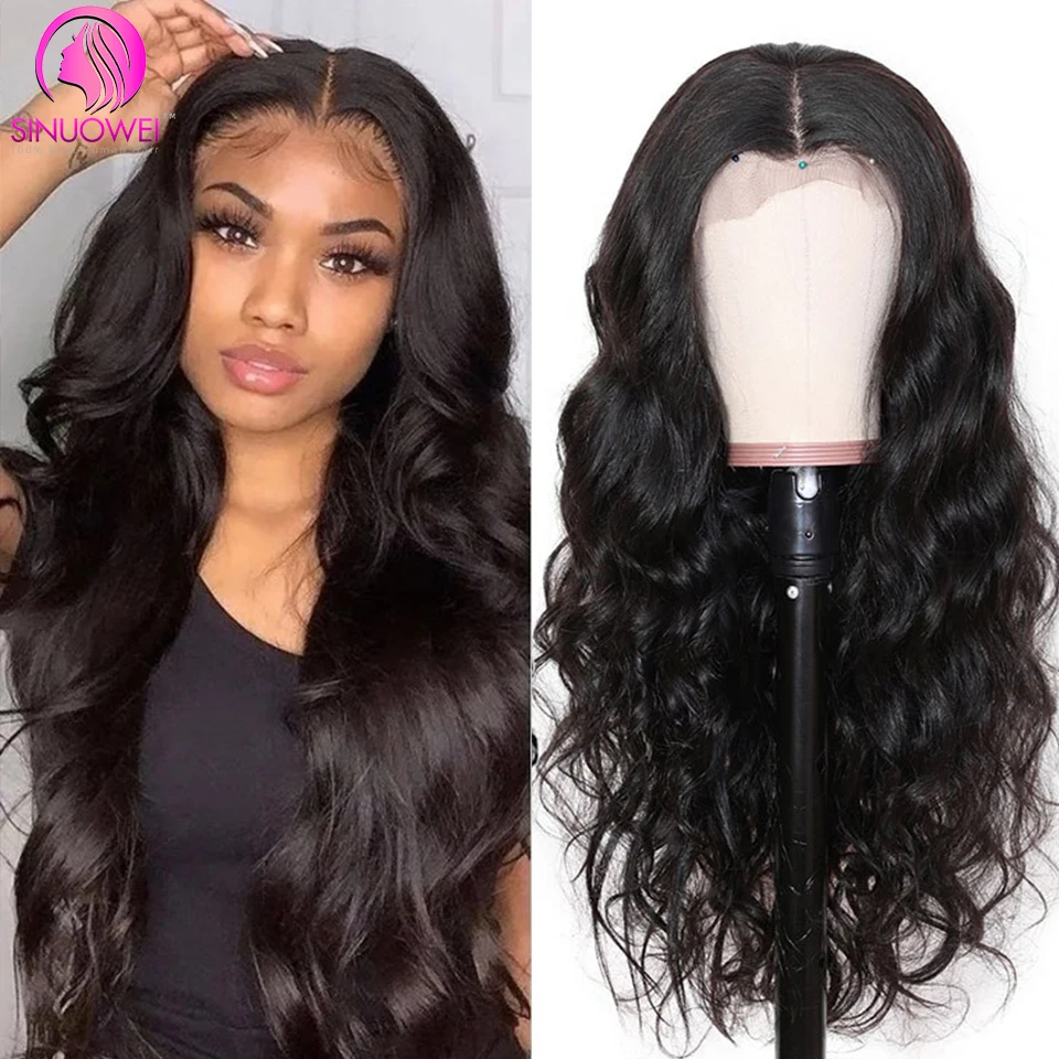 Body Wave T Part Lace Front Wigs 180% Density Transparent Lace Closure Human Hair Wigs Brazilian Body Wave Lace Wig For Woman
