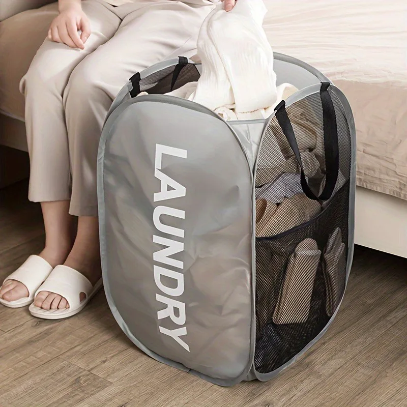 Портативная всплывающая сетчатая подставка с ручками легко открываемая