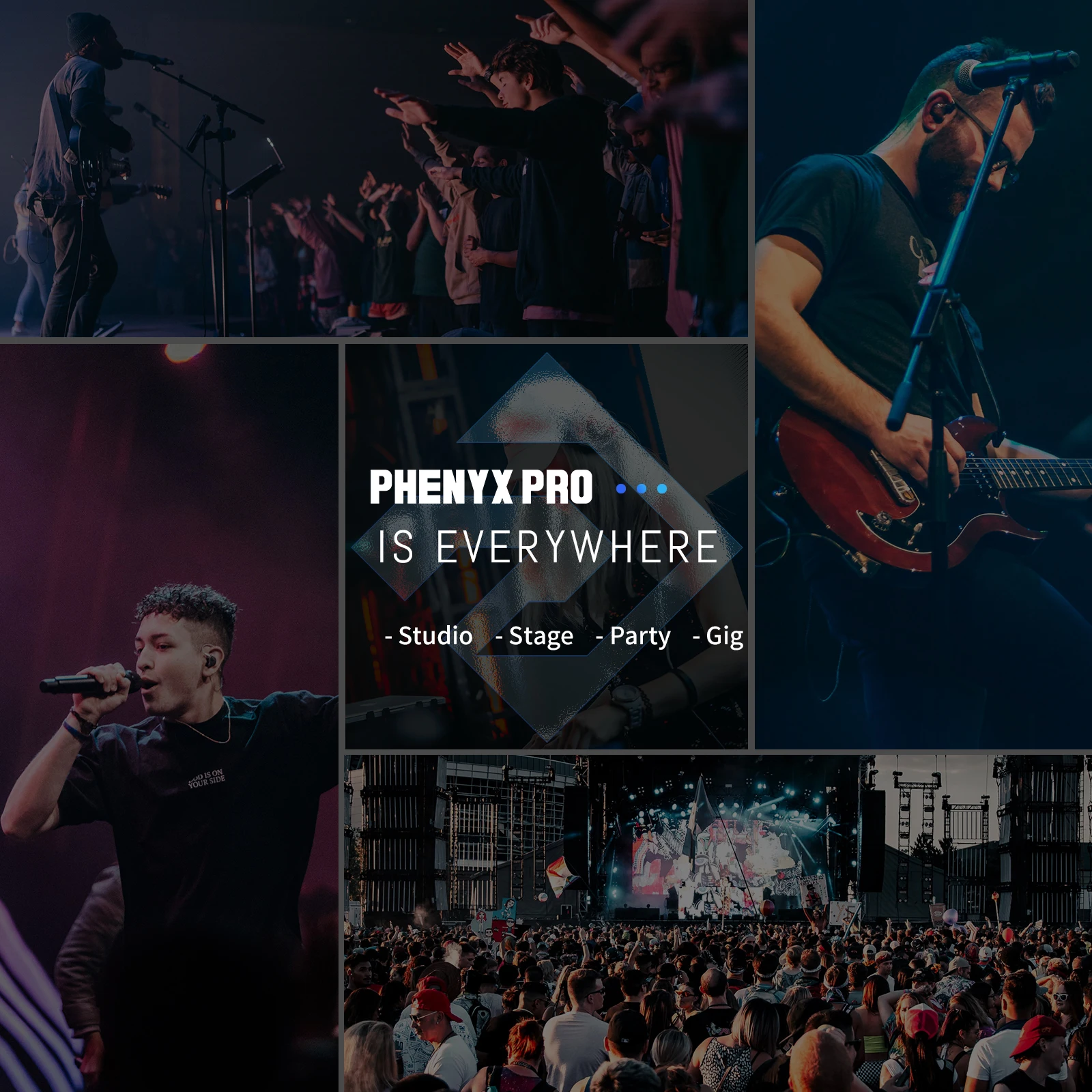 Беспроводная система Phenyx Pro PTM-22 UHF Mono Dual In Ear Monitor с набором креплений левый/правый