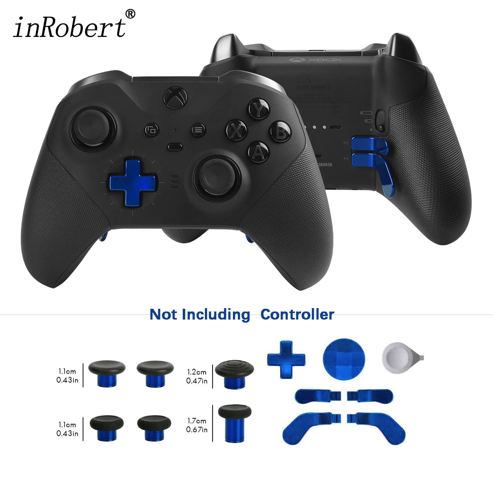 

13 in 1 Trigger Button For Xbox One Elite Series 2 Controller Metal Plating Thumbsticks Replacement for Xbox One Elite Series 2