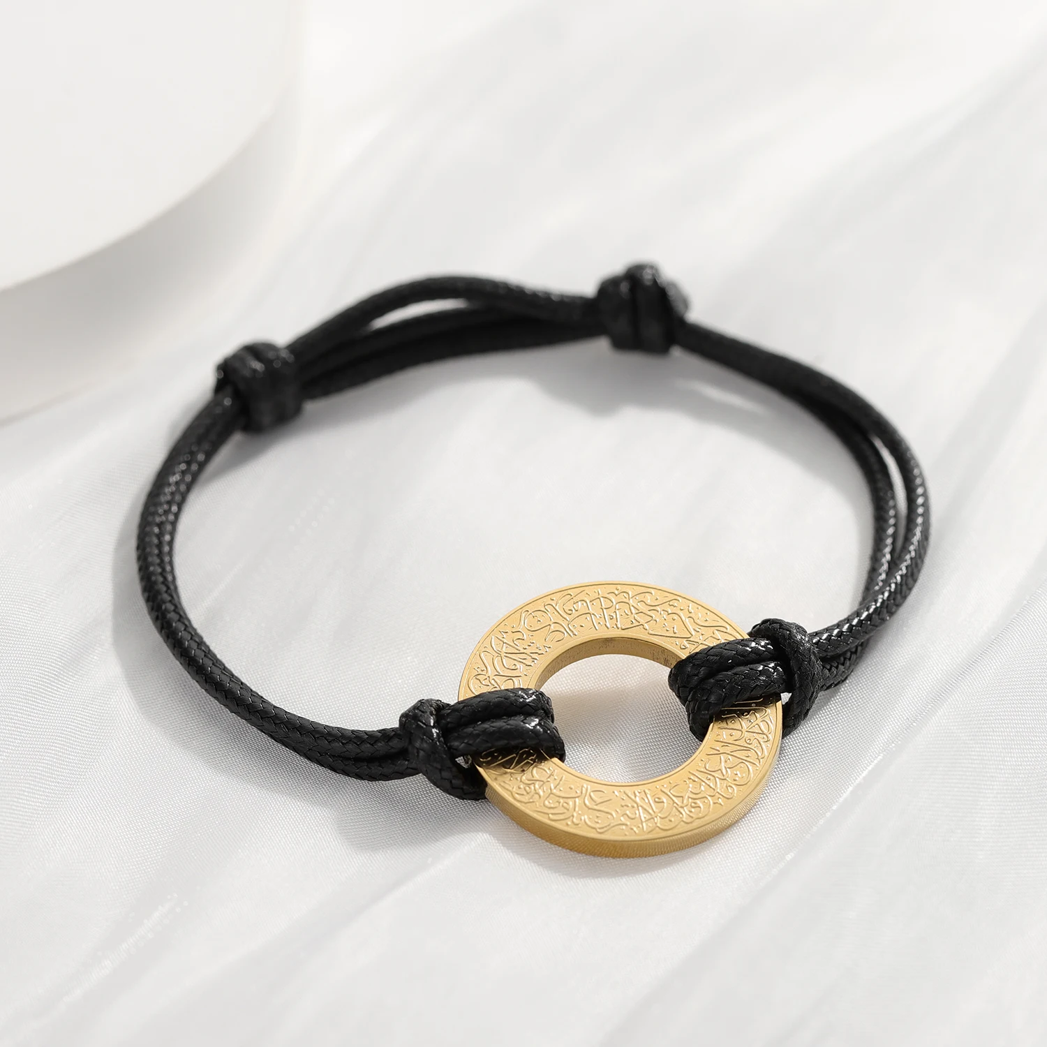 

Al Kafirun Custom Pendants Knitting Handmade Bracelet Gold Jewelry Pendants Islam Muslim Arabic God Messenger Gifts For Friend