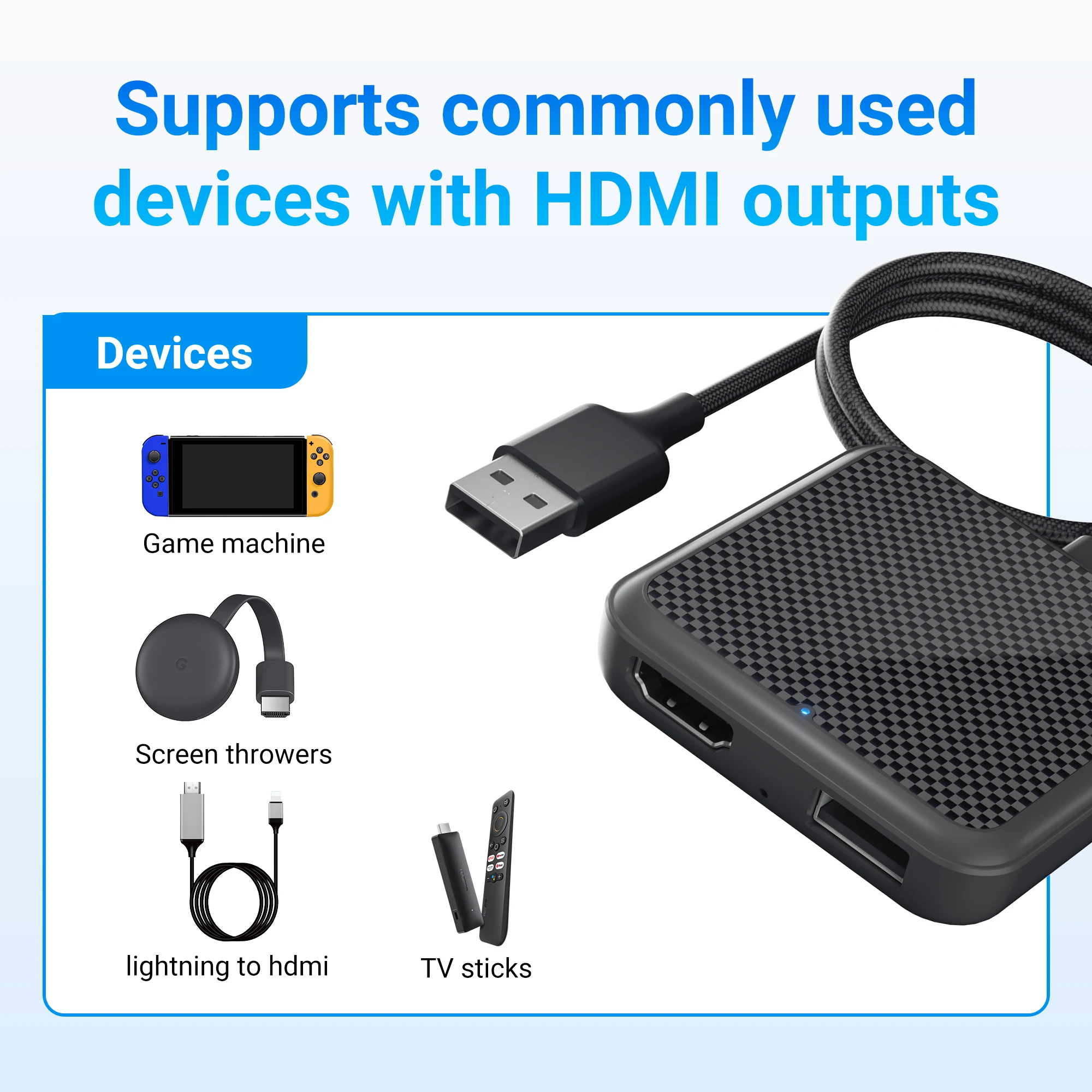 Беспроводной автомобильный адаптер для ТВ-приставки Мультимедийный