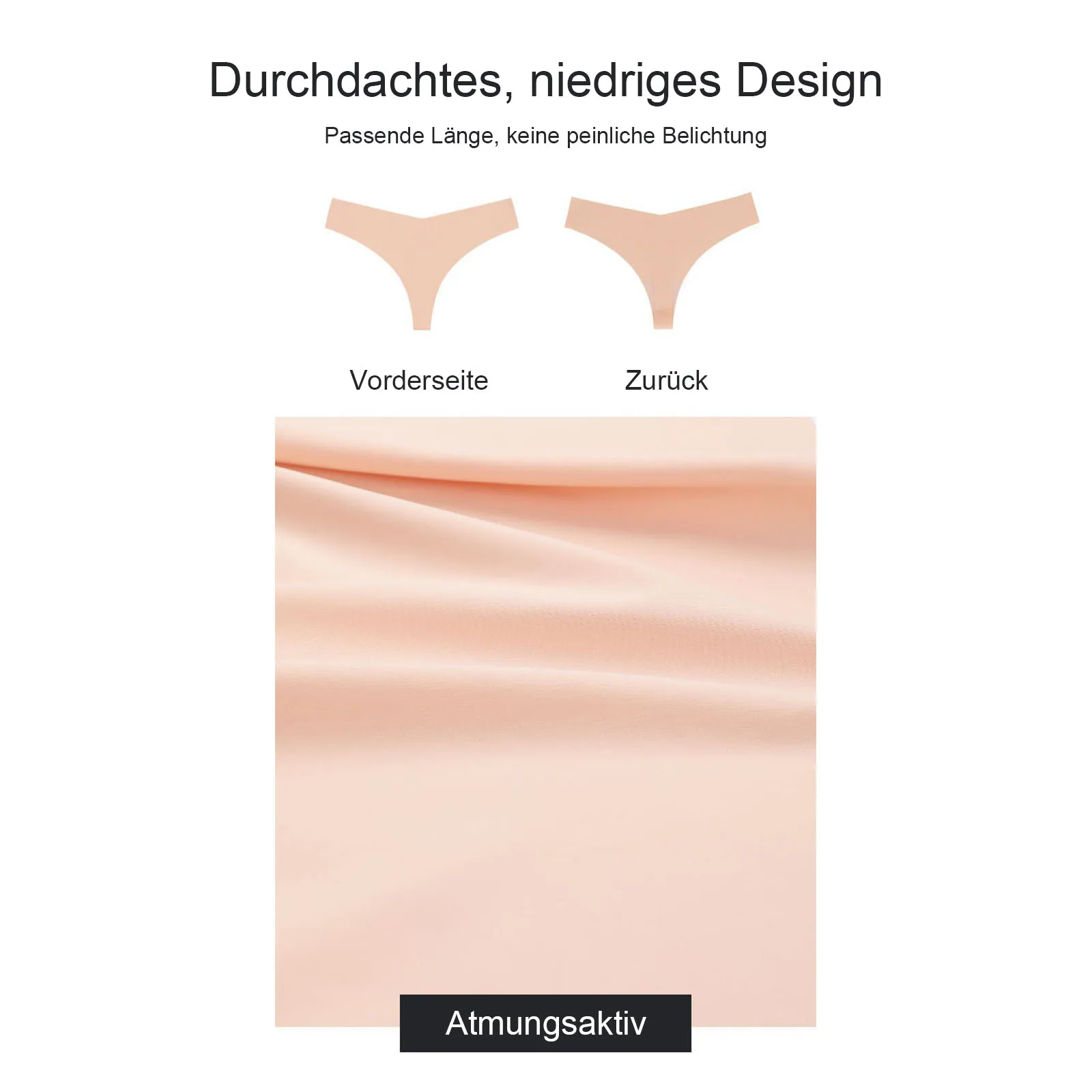 6 Упаковок женских бесшовных невидимых стрингов с низкой талией