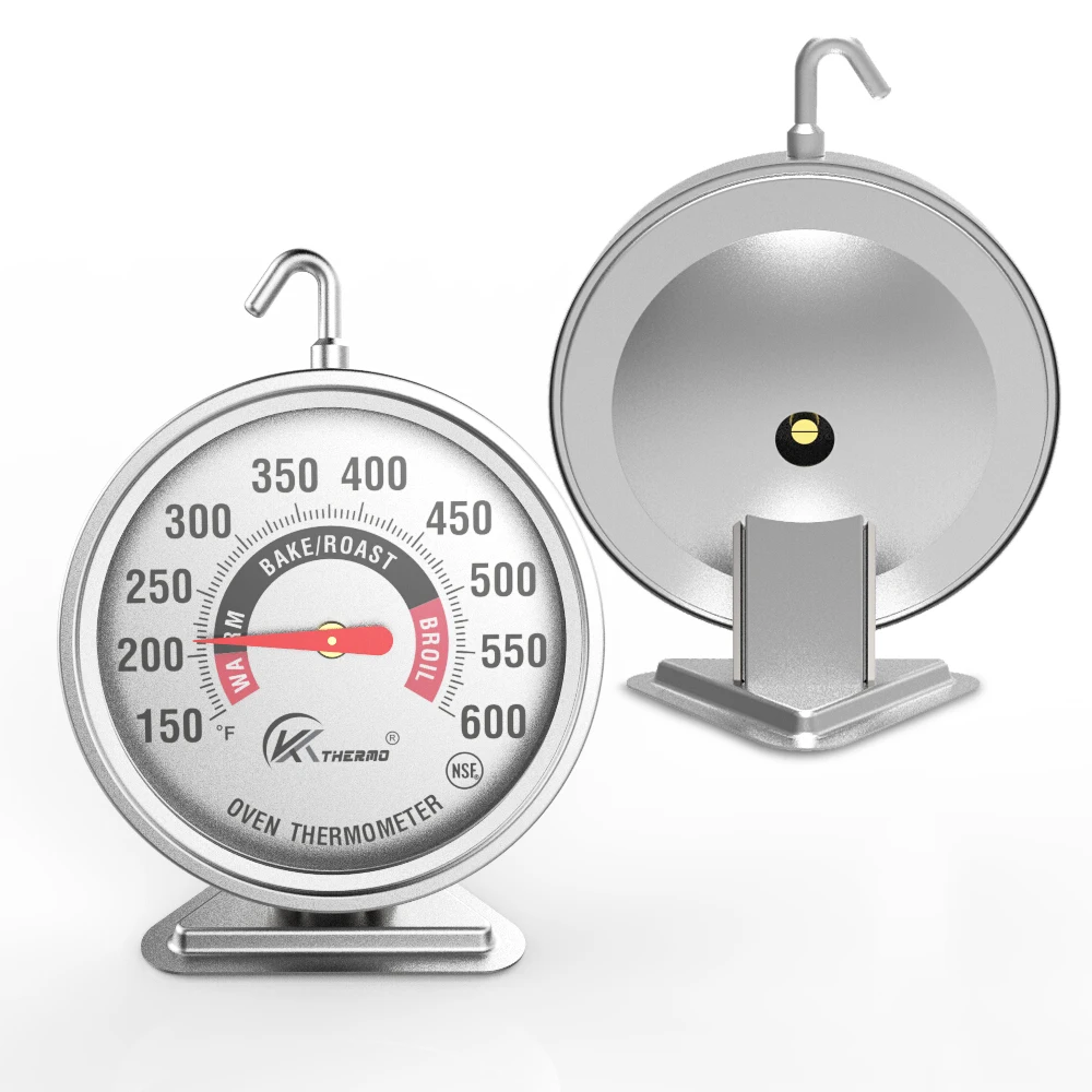 

KT THERMO 3" Large Oven Thermometer NSF Accurately- Large Rotary Hook & Easy to Read Large Reading Number