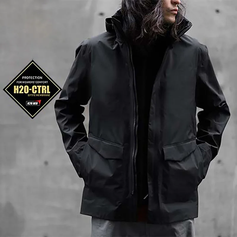 

Sports Outdoor Eptfe Charge Coat Hardshell Men'S 21wt35 Lightweight Durable Waterproof Bi-Directional Ykk Zipper Hunting Apparel