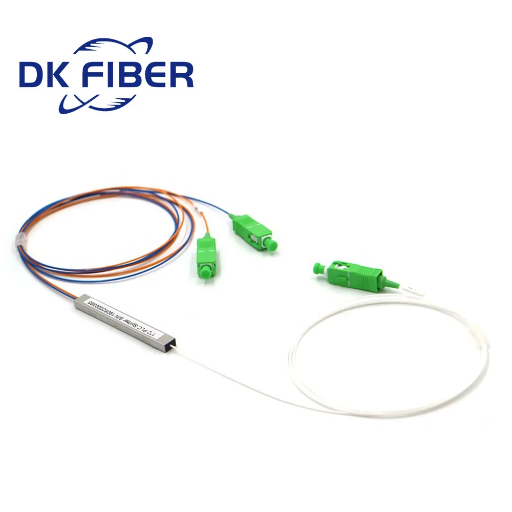 

10pcs Fiber Optical PLC Splitter SC APC 1×2 Mini steel tube type 1x2 0.9mm Fiber Opitc Splitter G657A