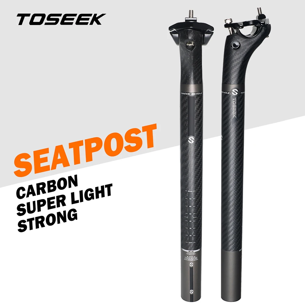 

TOSEEK Bicycle Seatpost Carbon 3K Weave Matt Offset 20mm Seat Post 27.2/30.8/31.6 MTB Bike Telescopic Seatpost Dropper Seat Tube