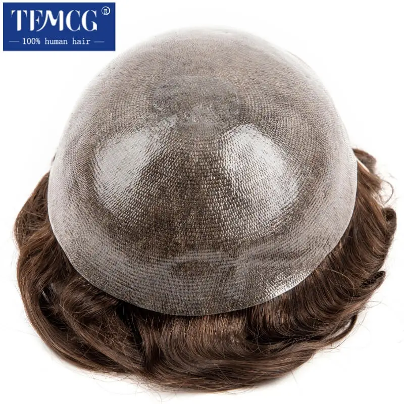 Bio Toupee Men Invisible Hairline Men's Wigs Male Hair Prosthesis 100% Natural Human Hair Replacement System Unit Wigs For Men