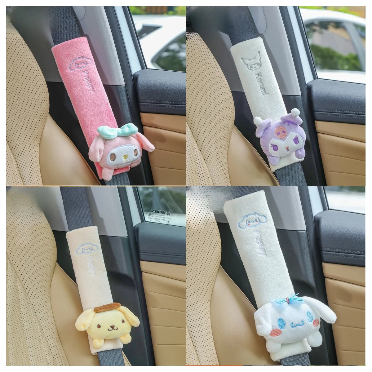 Sanrio Cinnamoroll Накладка для ремня безопасности автомобиля Kawaii автомобильные