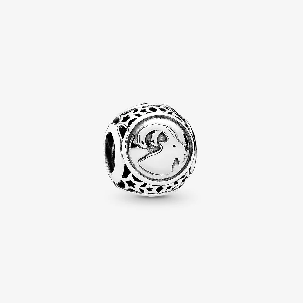 Новый круглый из стерлингового серебра 925 пробы с индивидуальным рисунком