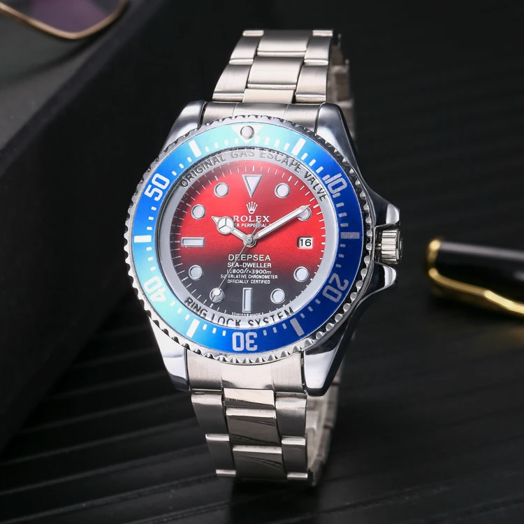 Мужские часы Drainage со стальным ремешком парные в стиле Rolex копия 1:1 Ghost King кварцевые