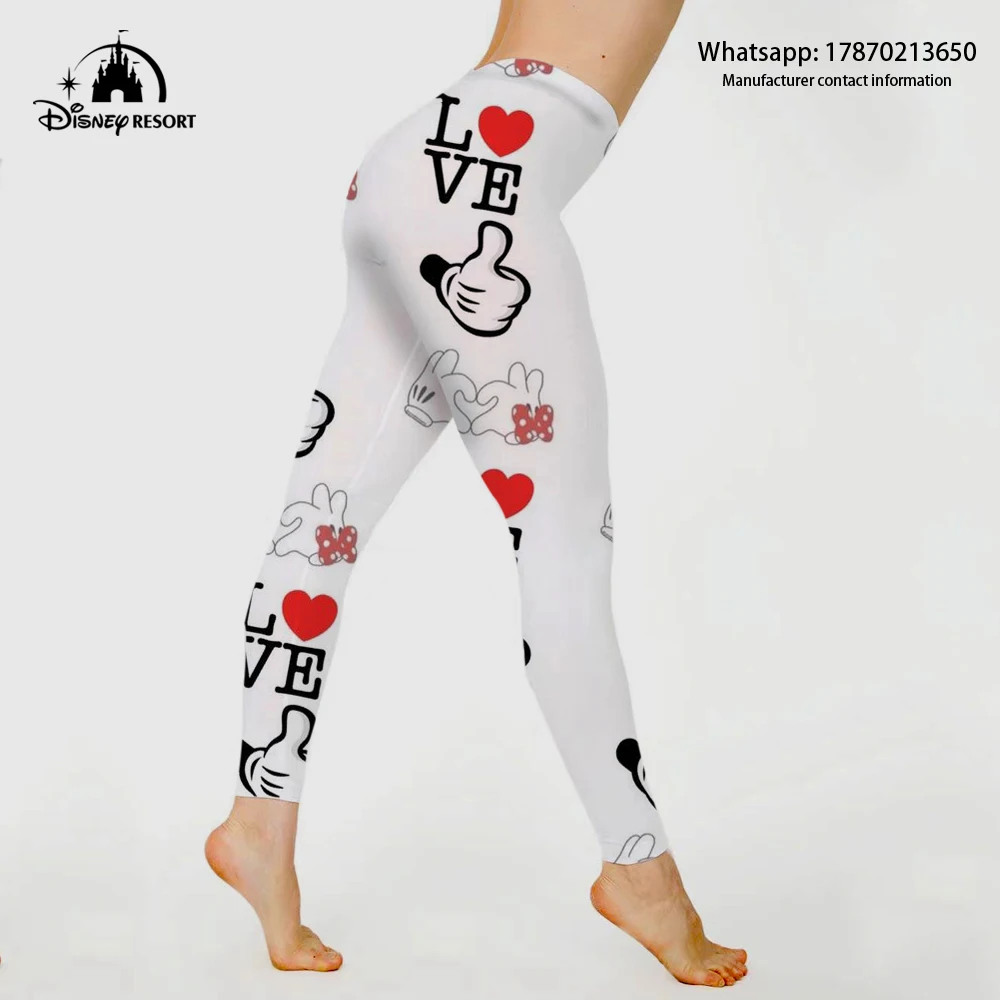 

Yoga Pants High Waist Gym Leggings Disney 3D Sports Women Fitness Seamless Leggings Tummy Control Running Training Wear