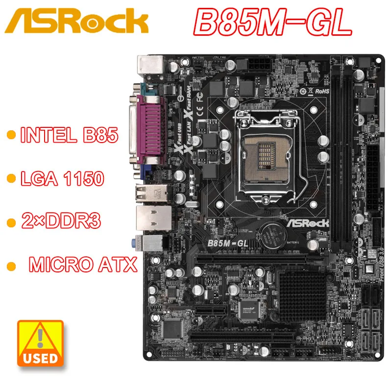 Материнская плата LGA 1150 для ASRock B85M-GL материнская плата DDR3 Intel B85 SATA III PCI-E 3,0 USB 3,0 Micro ATX для intel Xeon E3-1230