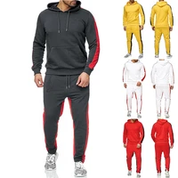 new men two piece tracksuit outdoor causal hooded sweatshirts sweatpants set mens classic sport clothing hoodies suits for men
