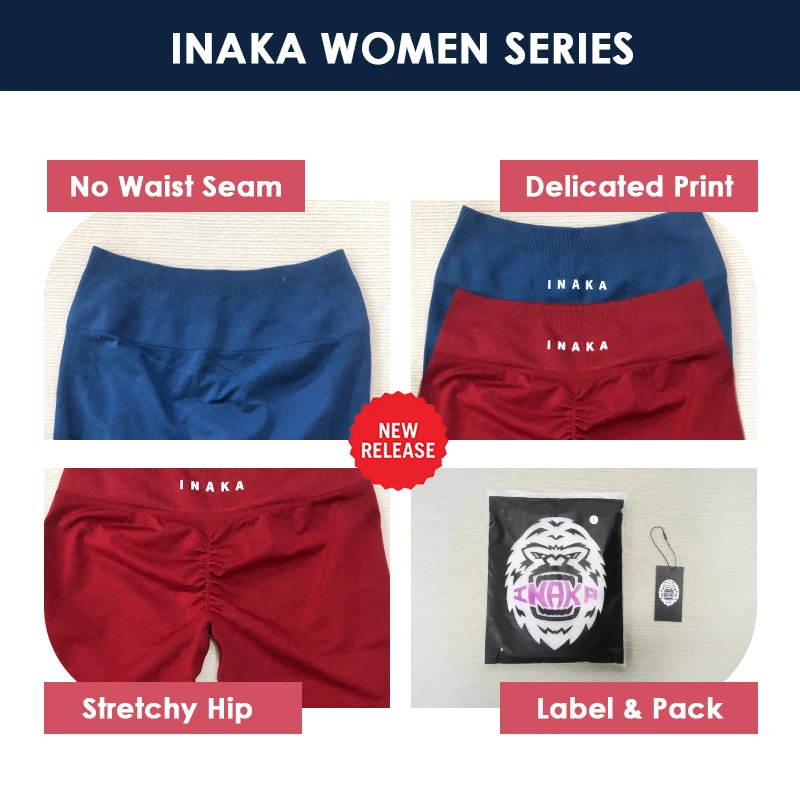 Inaka Performance Shorts Women Gym Sportwears Yoga Inaka Power Shorts Workout Fitness Pants Femme Sportwears Workout Pants