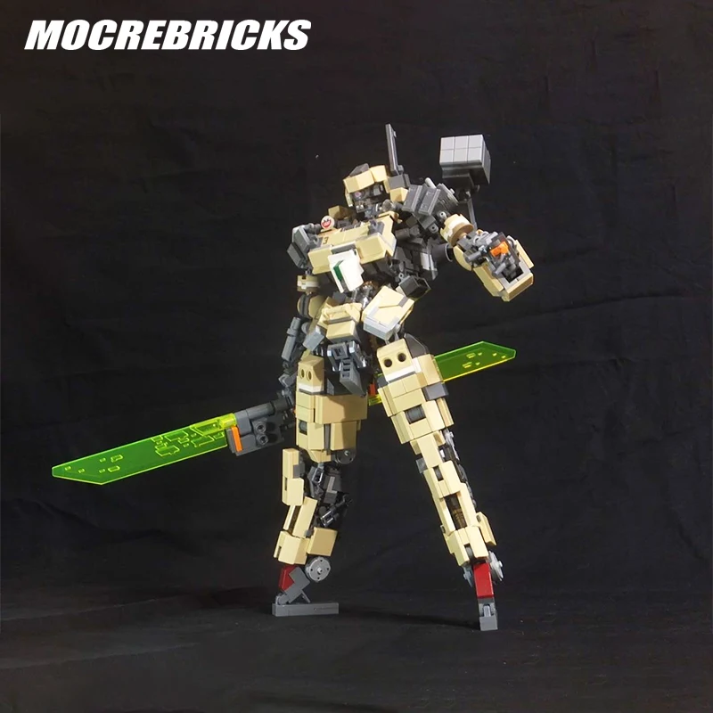 

Игровой креативный военный автомат MOC Mecha, строительные блоки, механическая сборка пустыни Mecha, модель, сделай сам, кирпичи, игрушки, набор, де...