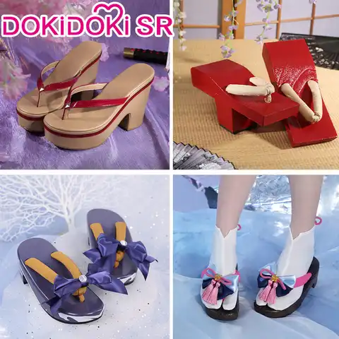 DokiDoki игра Genshin Impact Косплей ХэллоуинRaiden Shogun Baal / Kujo Sara/ Kokomi / Kamisato Ayaka косплей обувь Хэллоуин