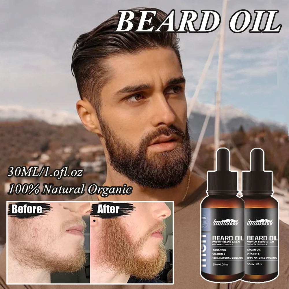 

Men's Beard Growth Oil Beard Nourishing Liquid Beard Softening Essence Oil Natural Hair Care Products Beard Regeneration Serum