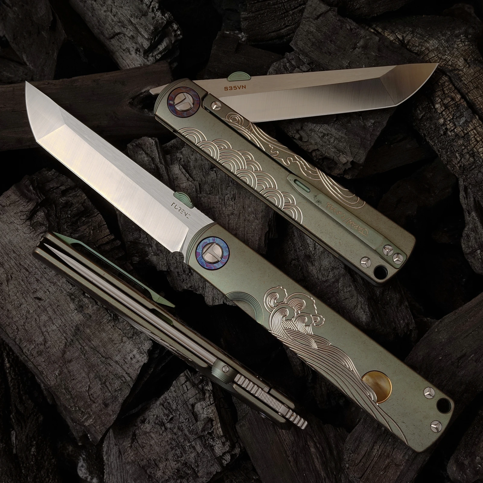 Фото Складной нож S35VN Titanium – карманный нож EDC для кемпинга на природе (SpiritDeed) №4